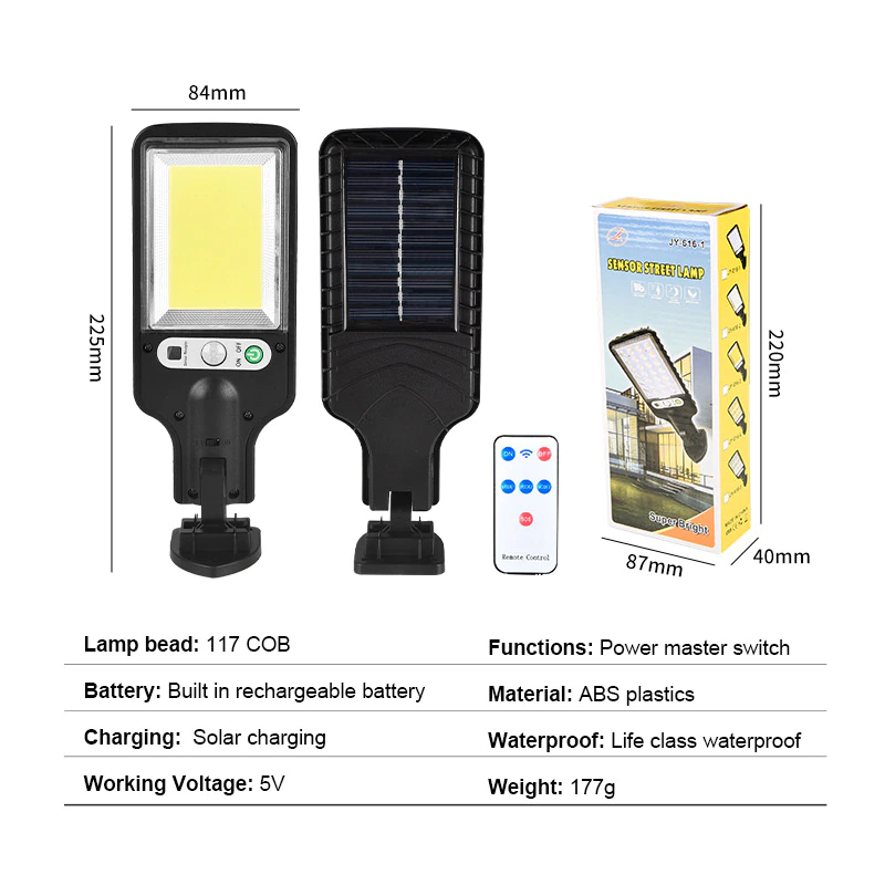 FELIX - Solcellsvägglampa med Rörelsesensor för Utomhusbruk