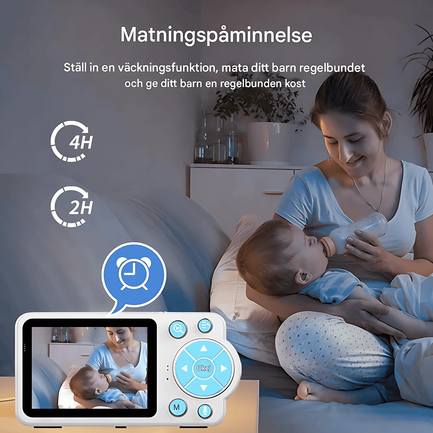 LullaView – Smart Babymonitor med Nattsyn, Temperaturovervåking & Trådløs Tilkobling