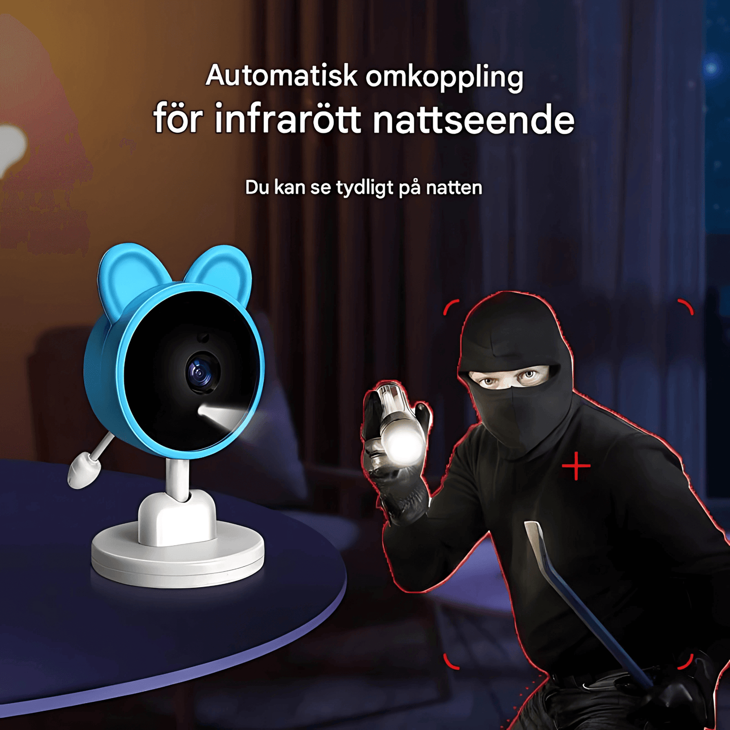 LullaView – Smart Babymonitor med Nattsyn, Temperaturovervåking & Trådløs Tilkobling