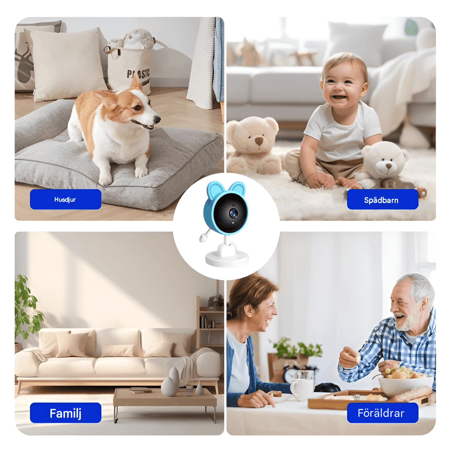 LullaView – Smart Babymonitor med Nattsyn, Temperaturovervåking & Trådløs Tilkobling