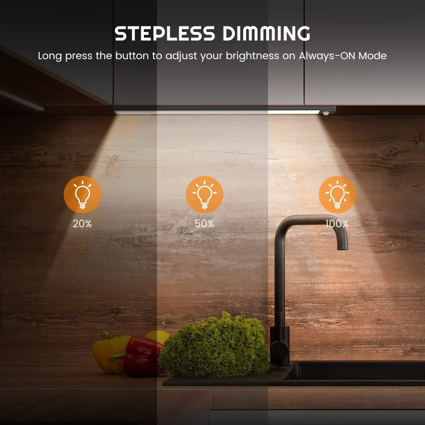 BENJAMIN - Självhäftande Uppladdningsbar LED-lampa med Rörelsesensor