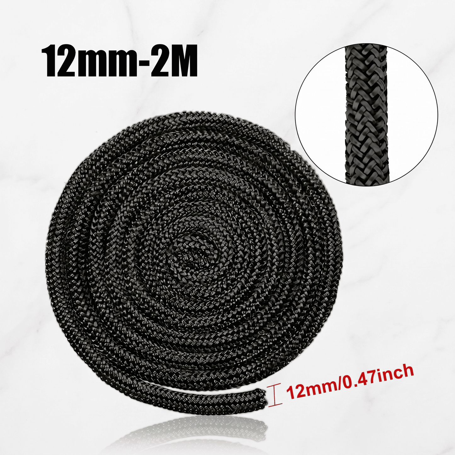 EIRA – Fibreglass Sealing Tape for Wood-burning Stoves, High Temperature 2M Rope