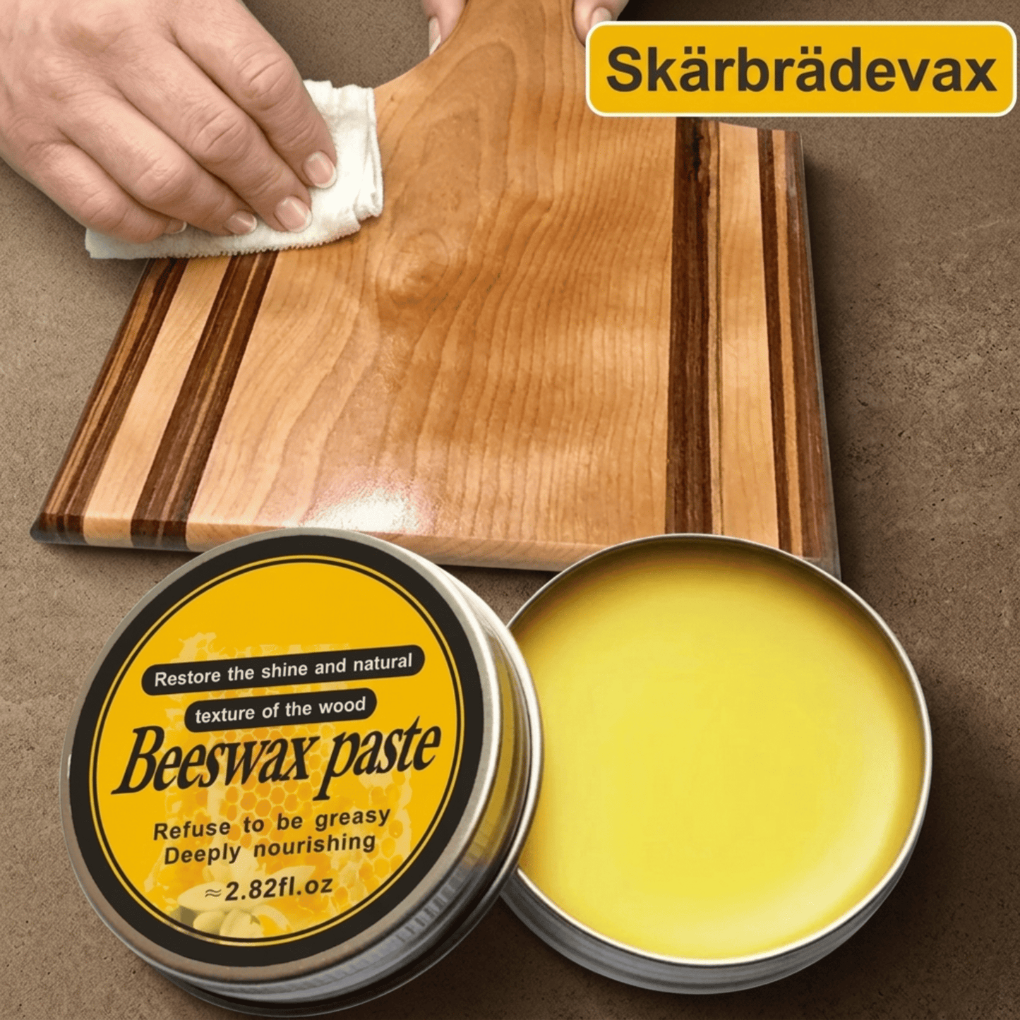 TYKO – Baume naturel à la cire d'abeille pour ustensiles en bois et planches à découper – 80 g