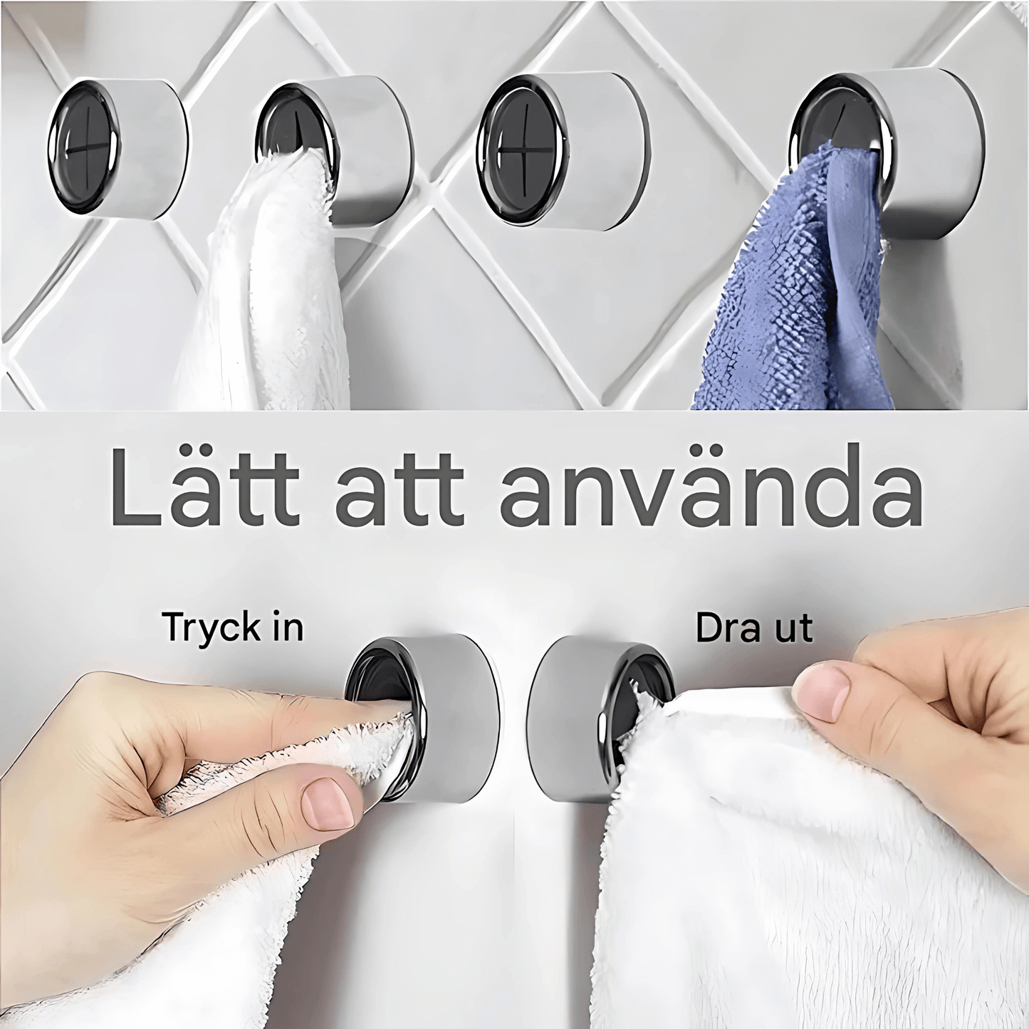 ClipHook - Itseliimautuva pyyhepidike keittiöön & kylpyhuoneeseen (4-pack)