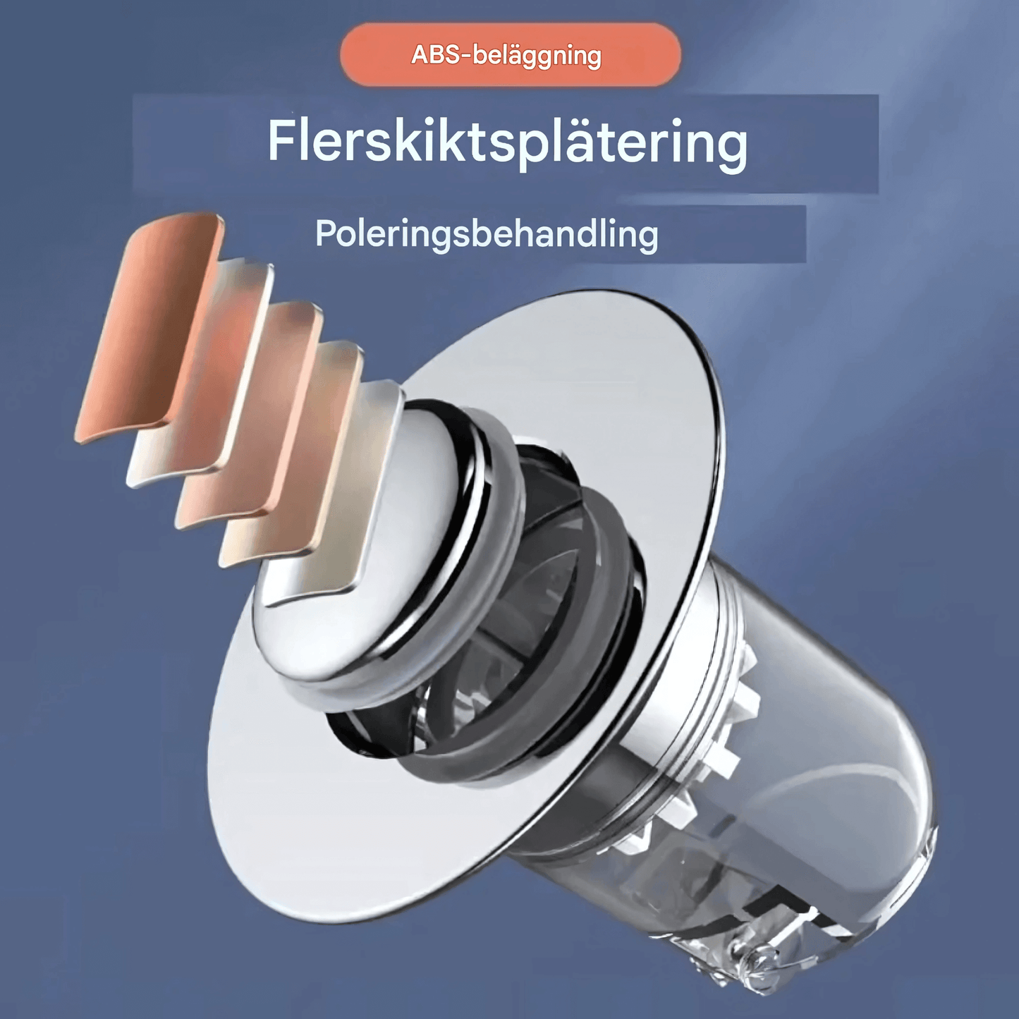 DrainGuard – Universell Pop-up Vannlås med Hårfilter & Luktstopp for Servant og Kjøkkenvasker