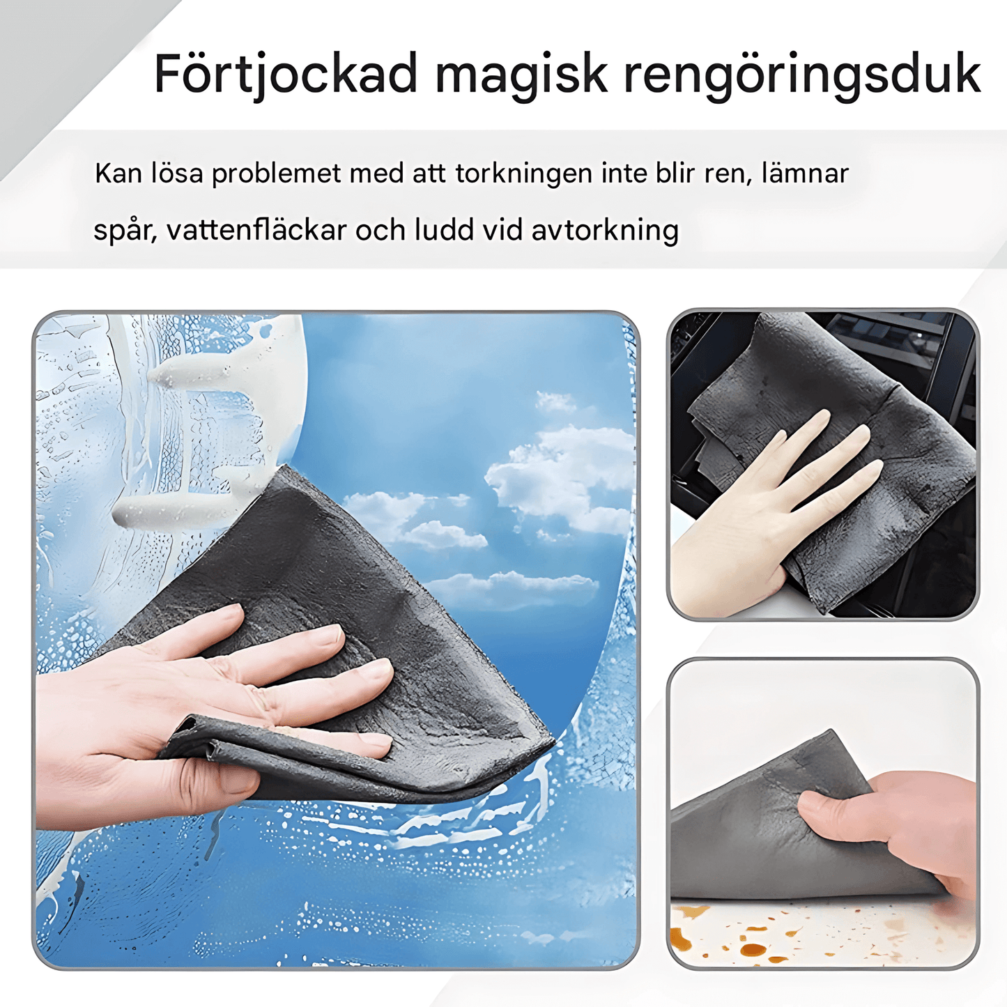 ShineWeave – Multifunktionell Mikrofiberduk för Fönster, Glas, Kök & Bilinteriör