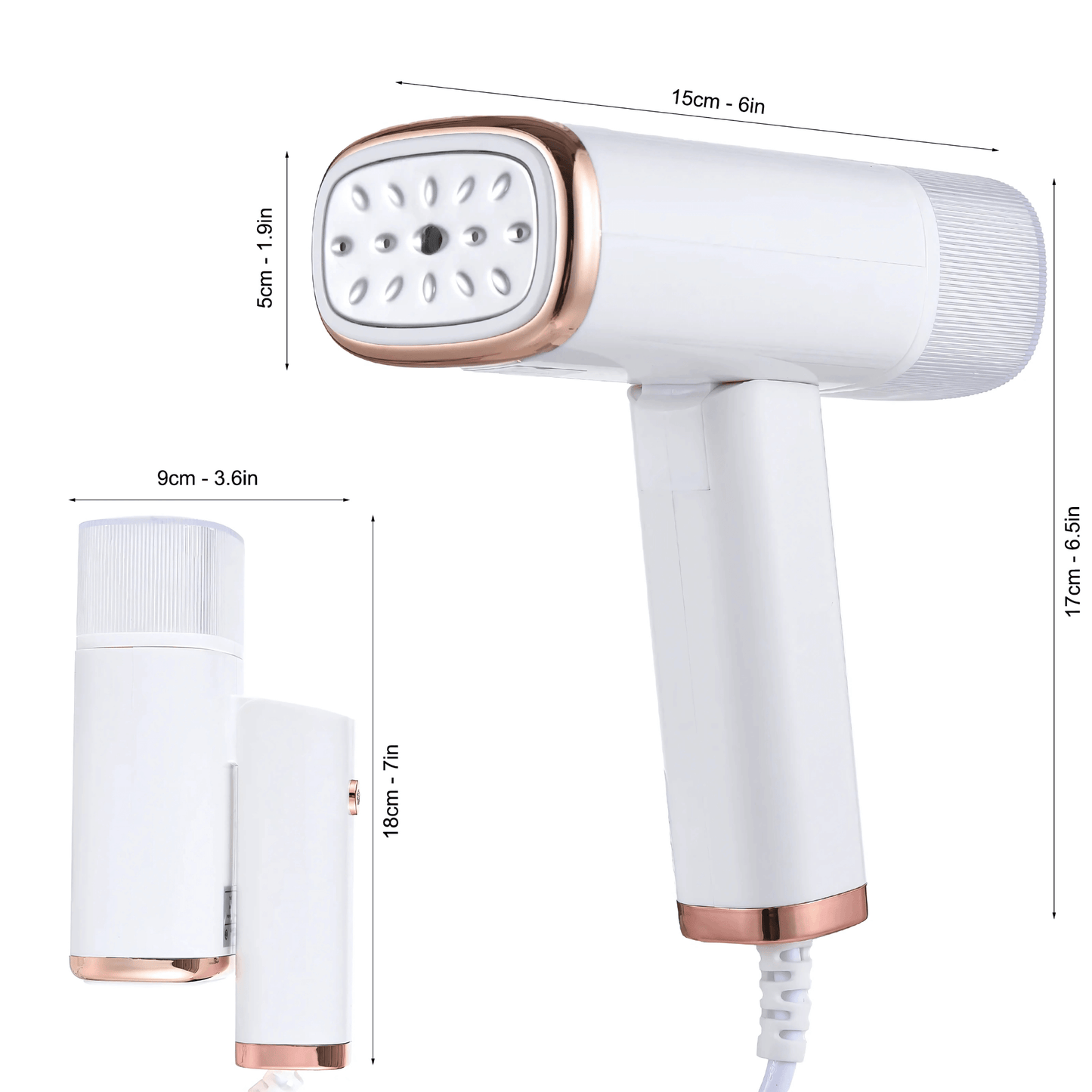 SteamFold – Portabel Handhållen Steamer & Resestrykjärn med Hopfällbar Design, 1000W & Snabb Uppvärmning