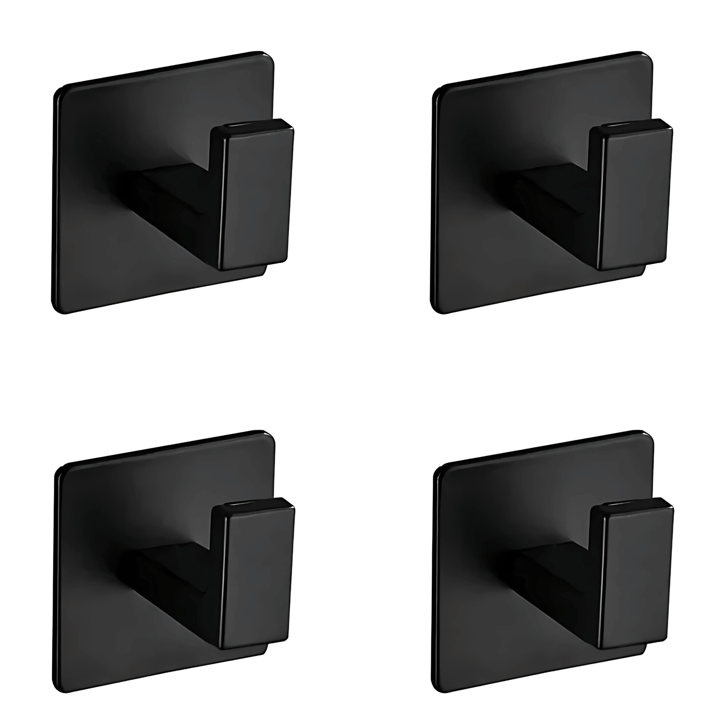 PrimeHook - 4-pack | Ruostumattomasta teräksestä valmistetut kylpyhuonekoukut, joissa on itsekiinnittyvä kiinnike kylpyhuoneeseen ja keittiöön