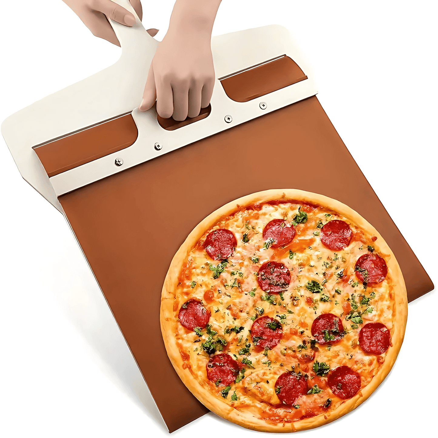 SlideBake – Träpizzaspade med Glidfunktion & Mångsidig Användning i Köket