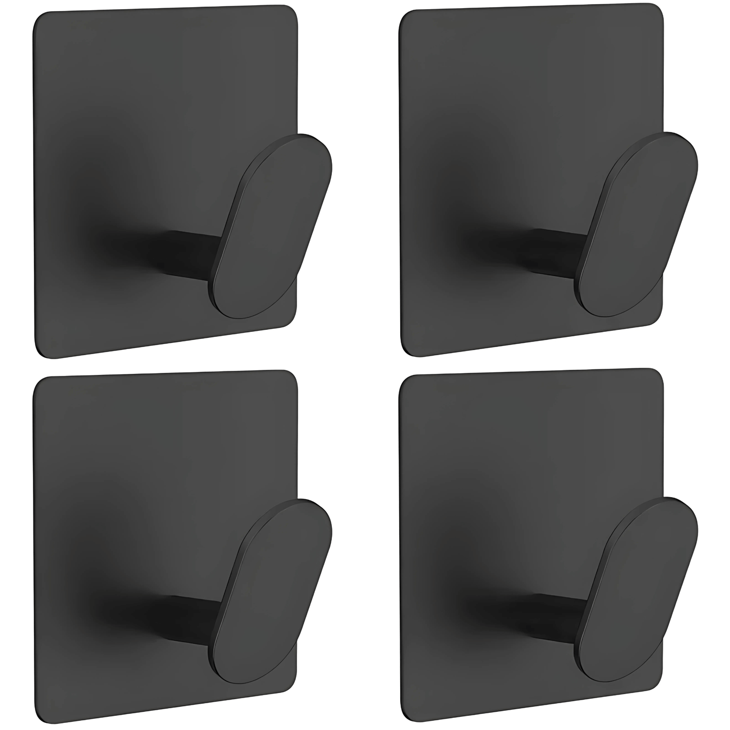 PrimeHook - 4-pack | Ruostumattomasta teräksestä valmistetut kylpyhuonekoukut, joissa on itsekiinnittyvä kiinnike kylpyhuoneeseen ja keittiöön