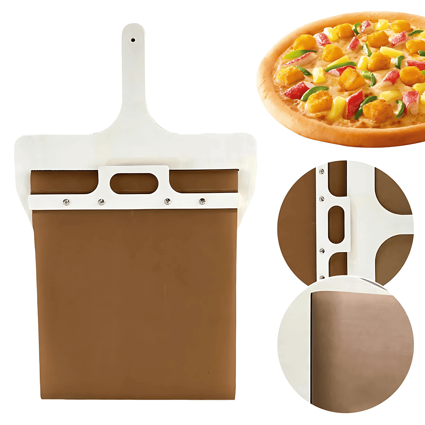 SlideBake – Träpizzaspade med Glidfunktion & Mångsidig Användning i Köket