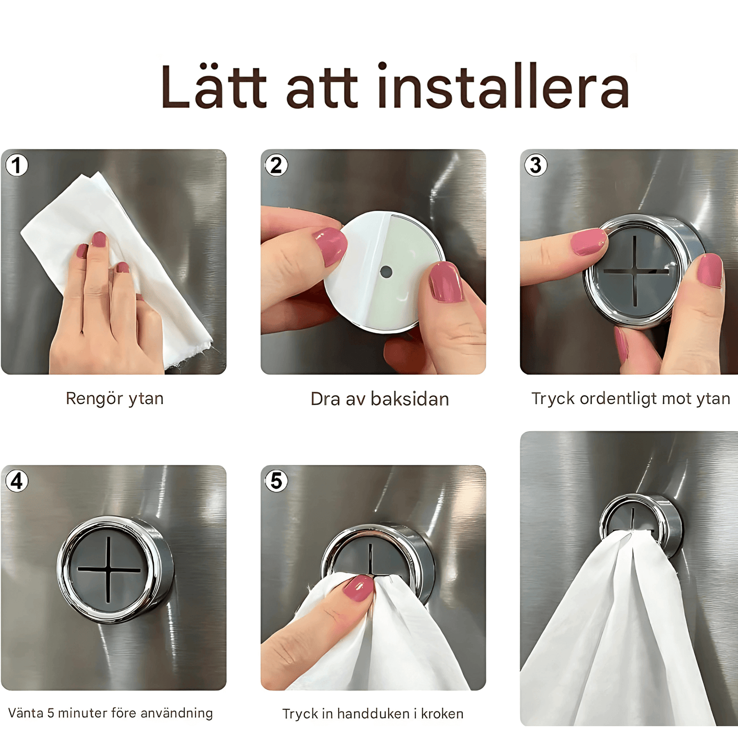ClipHook - Itseliimautuva pyyhepidike keittiöön & kylpyhuoneeseen (4-pack)