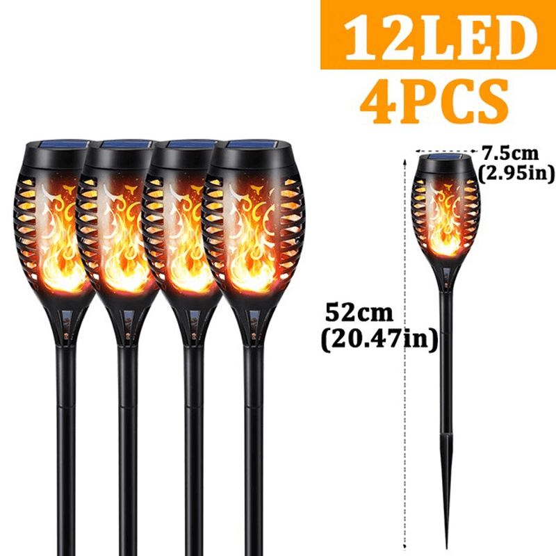 ELISABETH - Solcellsdriven LED-ficklampa för Utomhusbelysning