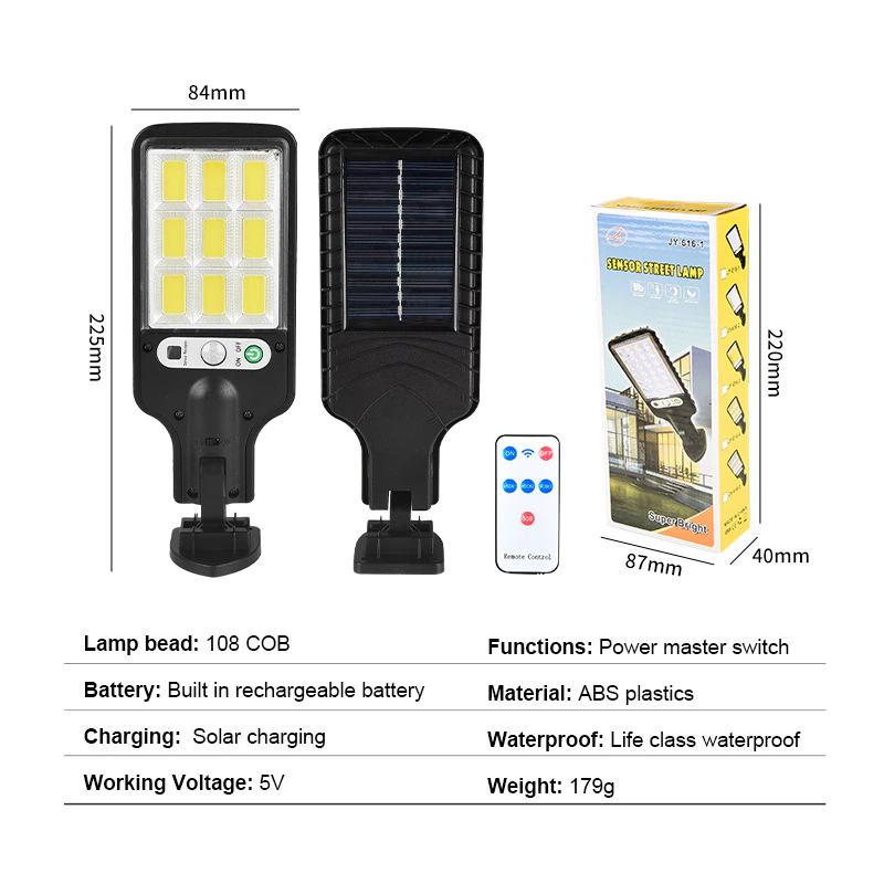 FELIX - Solcellsvägglampa med Rörelsesensor för Utomhusbruk