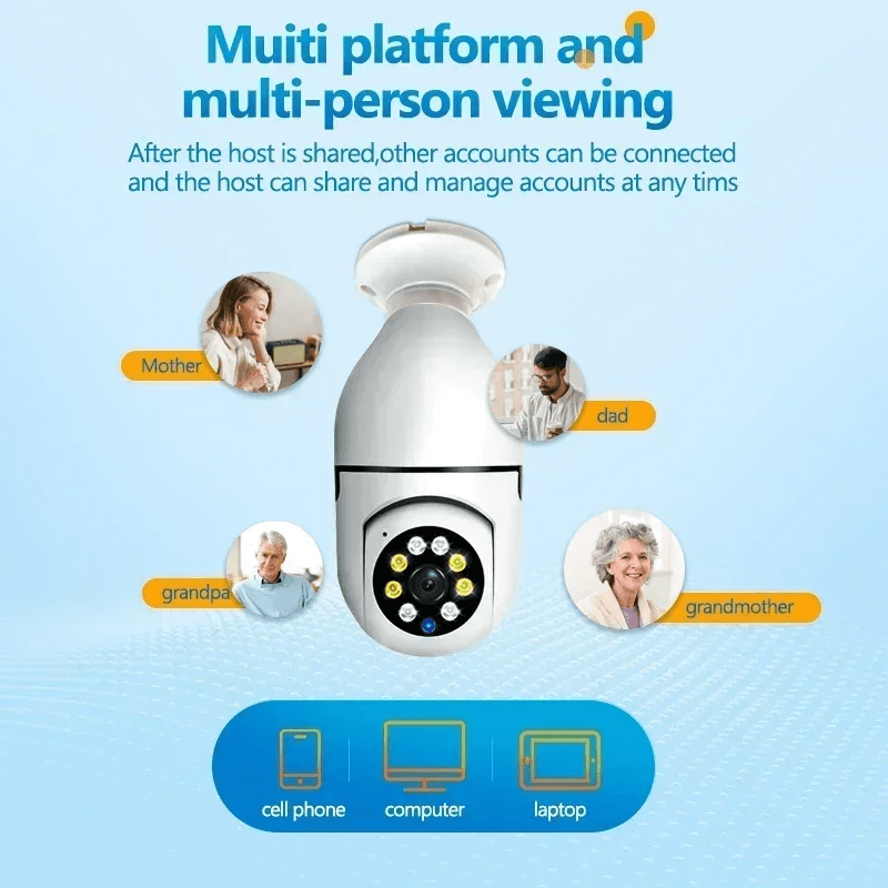 HUGO - 5G WiFi-övervakningskamera med Lampdesign och 360° Täckning
