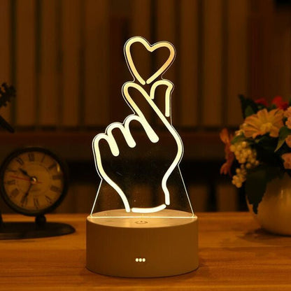 KNUT - 3D LED-ljusfigur med Touchkontroll för Rumsinredning