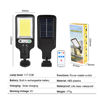 FELIX - Solcellsvägglampa med Rörelsesensor för Utomhusbruk