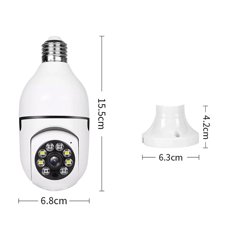 HUGO - 5G WiFi-övervakningskamera med Lampdesign och 360° Täckning