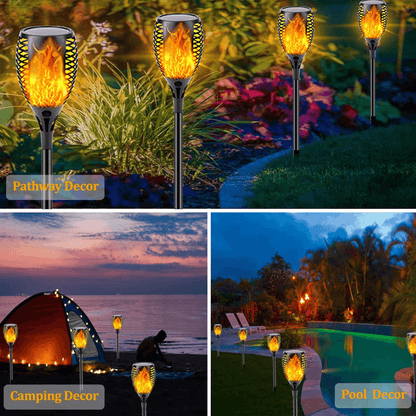 ELISABETH - Solcellsdriven LED-ficklampa för Utomhusbelysning