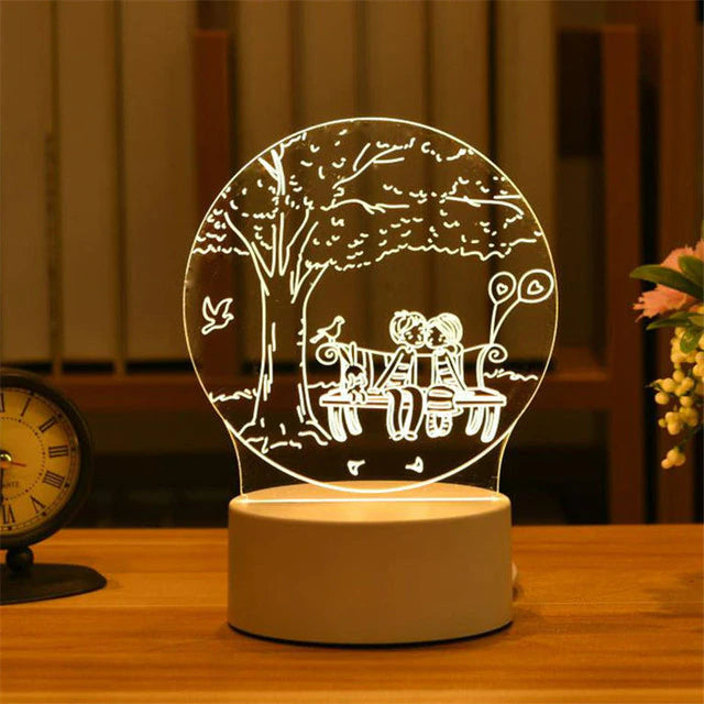 KNUT - 3D LED-ljusfigur med Touchkontroll för Rumsinredning