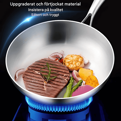 CHARLIE – Rostfri Stekpanna i 316 Stål med 3-Lager Konstruktion för Induktion & Gas