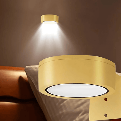 LINA – 2-pack LED Vägglampor i Svart & Guld med 13 Färglägen, Magnetfäste & Fjärrkontroll