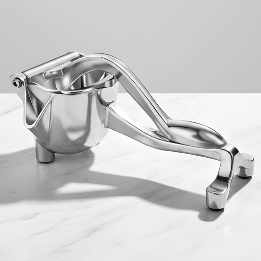 TILDA – Manuell Juicpress i Aluminiumlegering | Handdriven Fruktpress för Apelsin, Granatäpple & Citrus