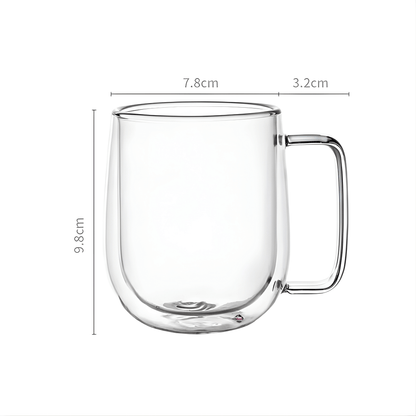 ANNIE – Dubbelväggig Värmetålig Glas Mugg i Borosilikatglas (150ml / 250ml)