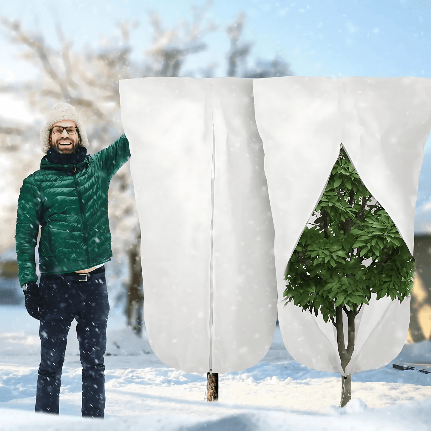 ELIN – Multifunctional Plant Cover with Zipper, Breathable Material &amp; Adjustable Size