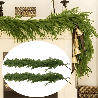 CHARM - Kerstmis Norfolk dennenkrans voor Haard, Tafel en Decoratie 270cm