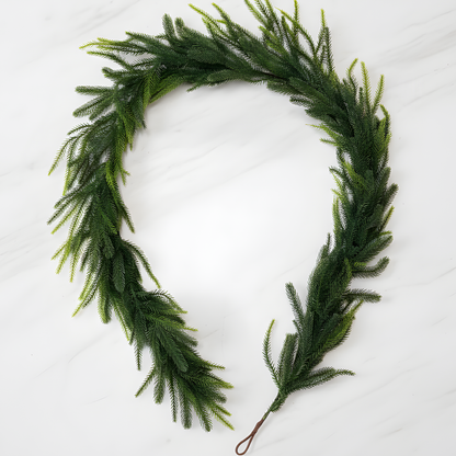 CHARM - Kerstmis Norfolk dennenkrans voor Haard, Tafel en Decoratie 270cm