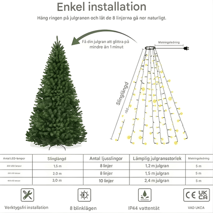 LUNA - Lumières de Noël LED avec 8 modes d'éclairage & Installation facile pour l'intérieur et l'extérieur