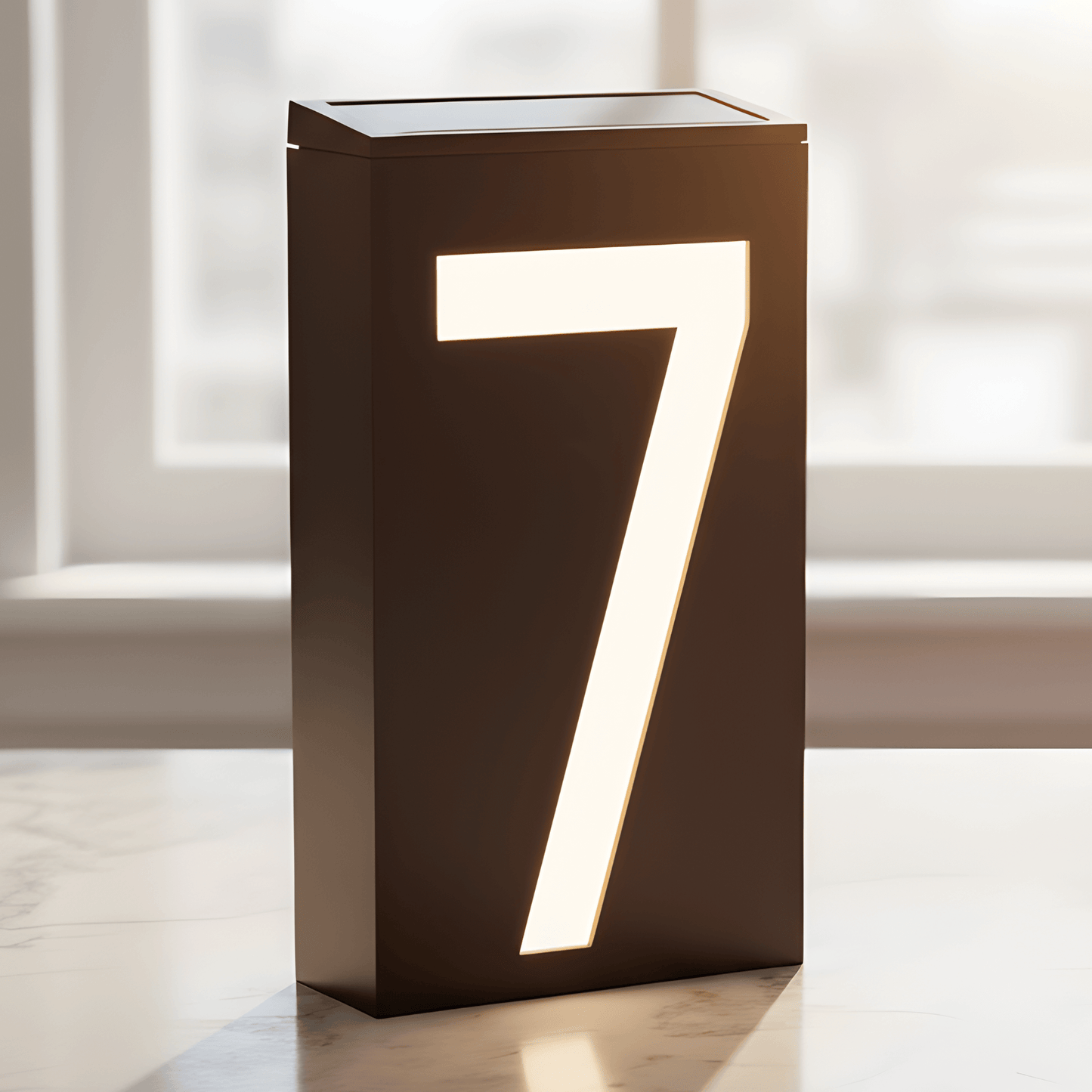 SOLENN – Solcellsdriven LED-Husnummerskylt med Automatisk Belysning & Vattentätt Hölje