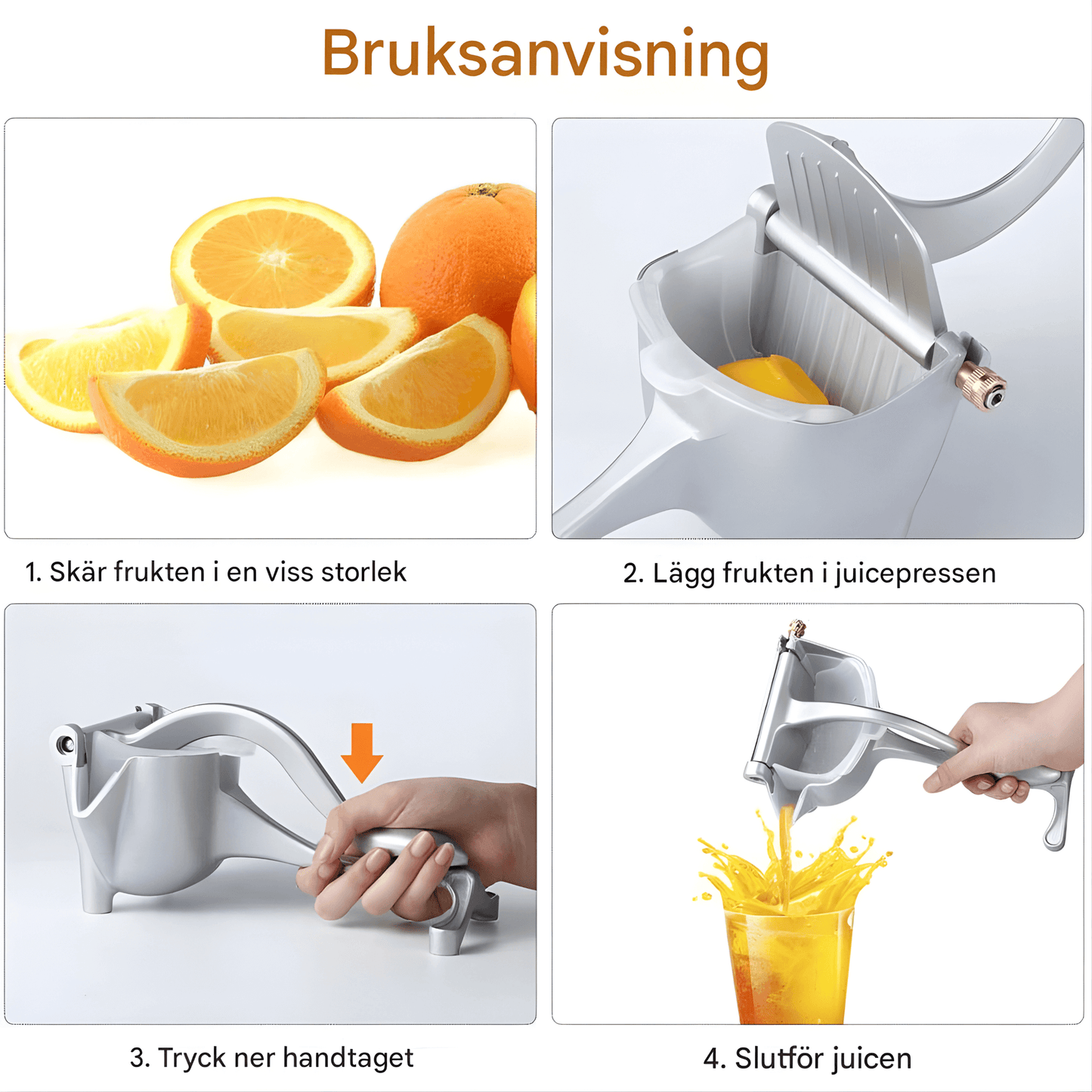 TILDA – Presse-agrumes manuel en alliage d'aluminium | Presse-agrumes manuel pour oranges, grenades et agrumes