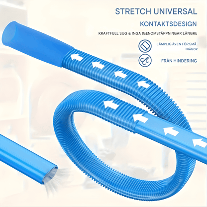 GRANT - Flexibele Dryer Vent Reinigingsslang met Universeel Elastisch Contact & Stofzuiger Hulpstuk