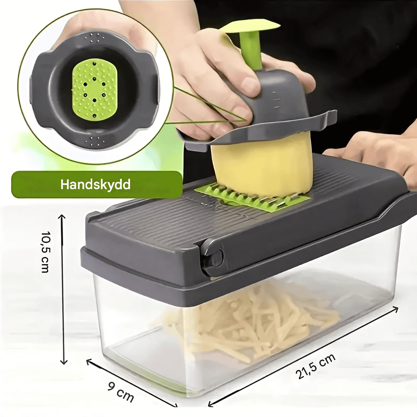 ELVIA – Multifunctional Mandoline Vegetable Chopper 14/16-piece Set with Cutting Blades &amp; Accessories