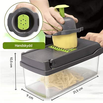 ELVIA – Multifunctional Mandoline Vegetable Chopper 14/16-piece Set with Cutting Blades &amp; Accessories