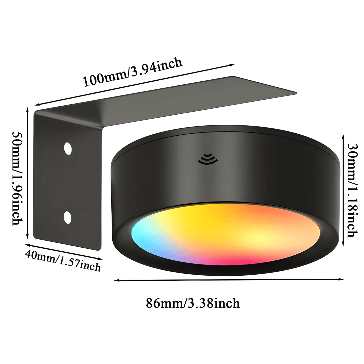 LINA – 2-pack LED Vägglampor i Svart & Guld med 13 Färglägen, Magnetfäste & Fjärrkontroll