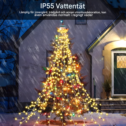 LUNA - Lumières de Noël LED avec 8 modes d'éclairage & Installation facile pour l'intérieur et l'extérieur