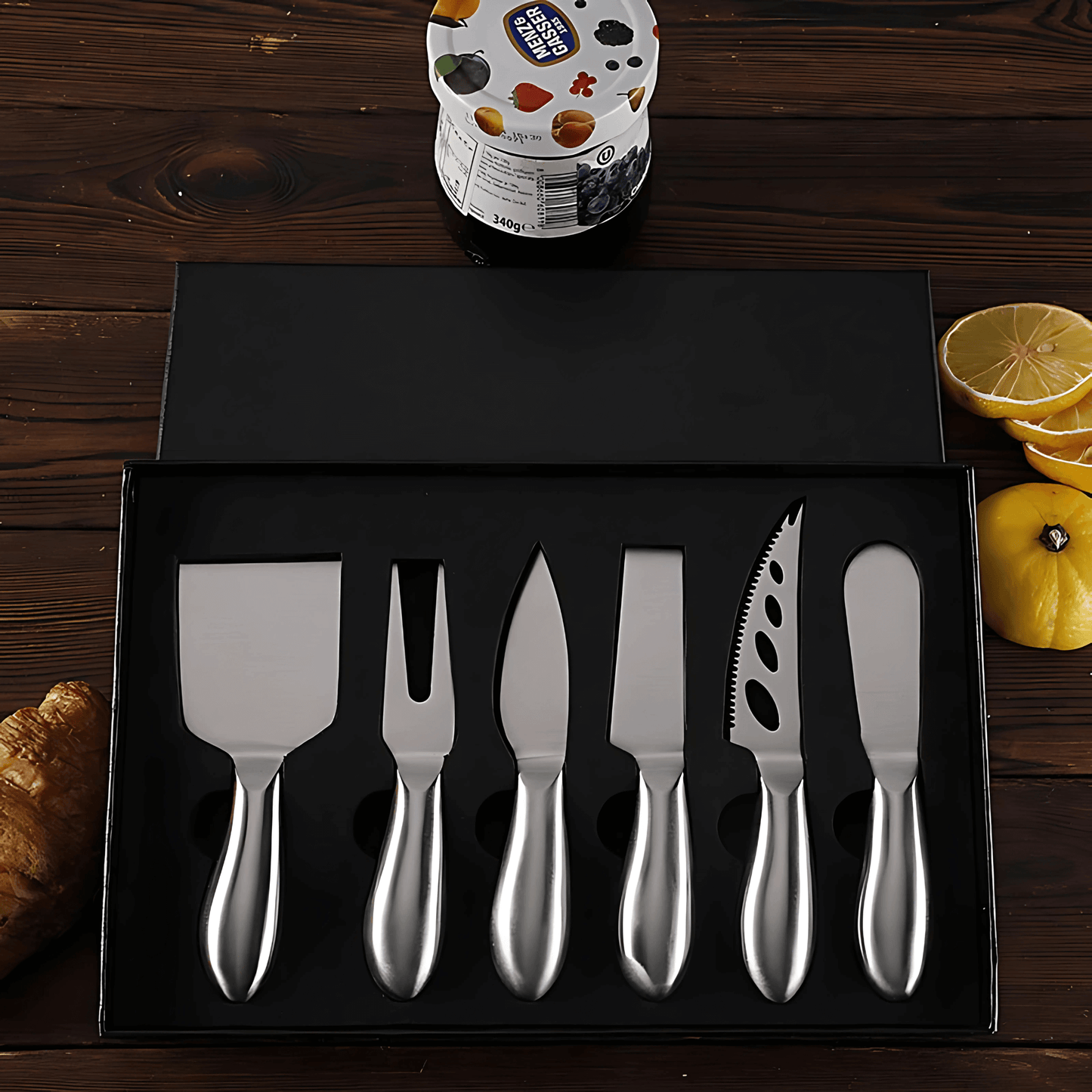 MARGO – Rostfritt Stål Ostknivsset med Spade, Gaffel & Smörkniv för Hem och Kök