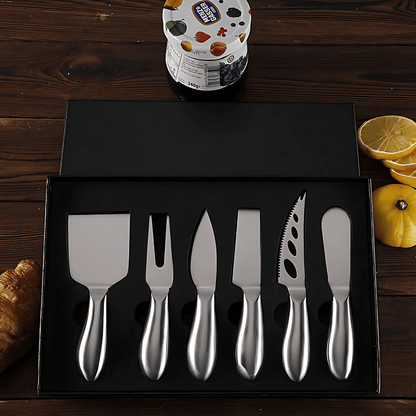 MARGO – Rostfritt Stål Ostknivsset med Spade, Gaffel & Smörkniv för Hem och Kök
