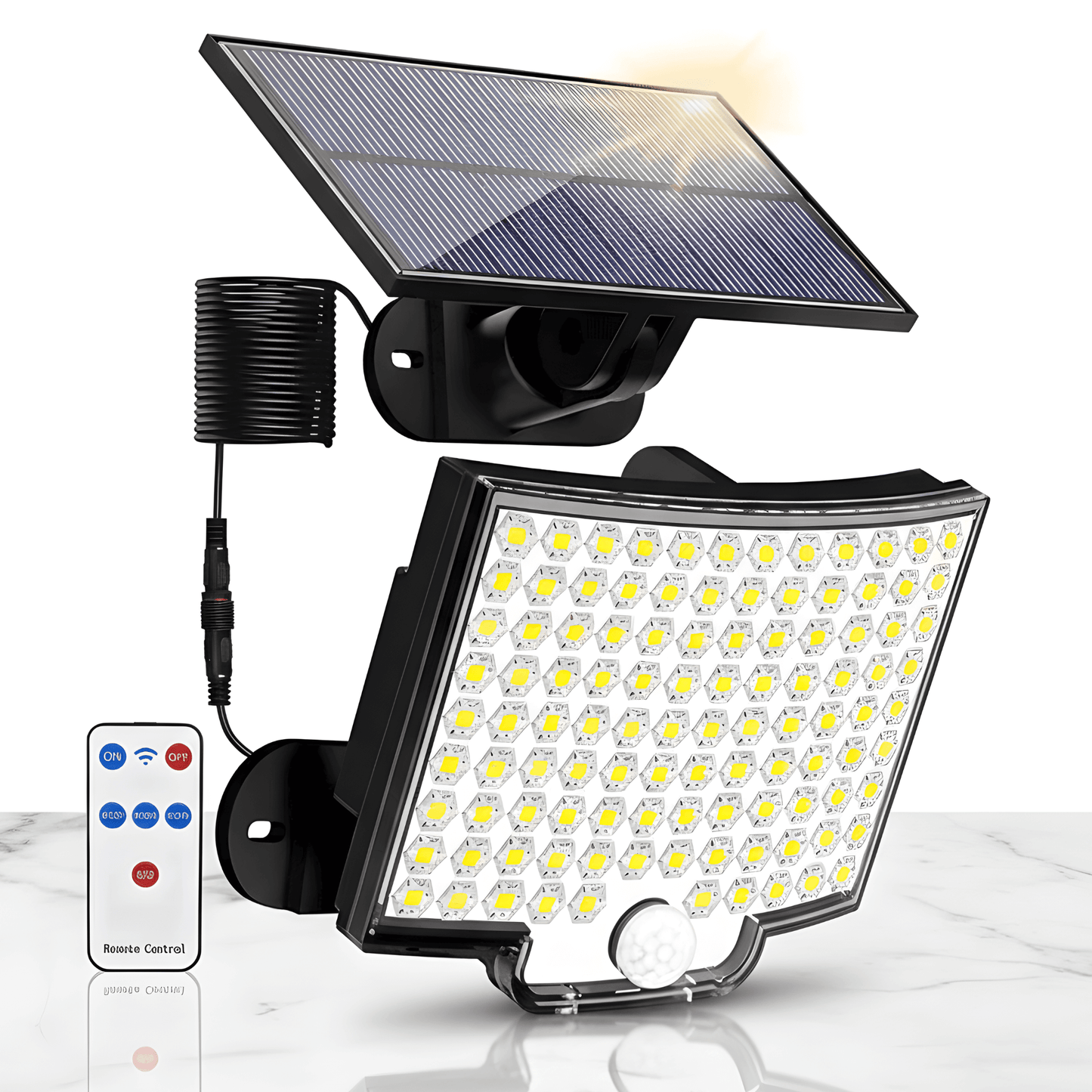 WILMA - Solcellslampa med Rörelsesensor och 106 Lysdioder