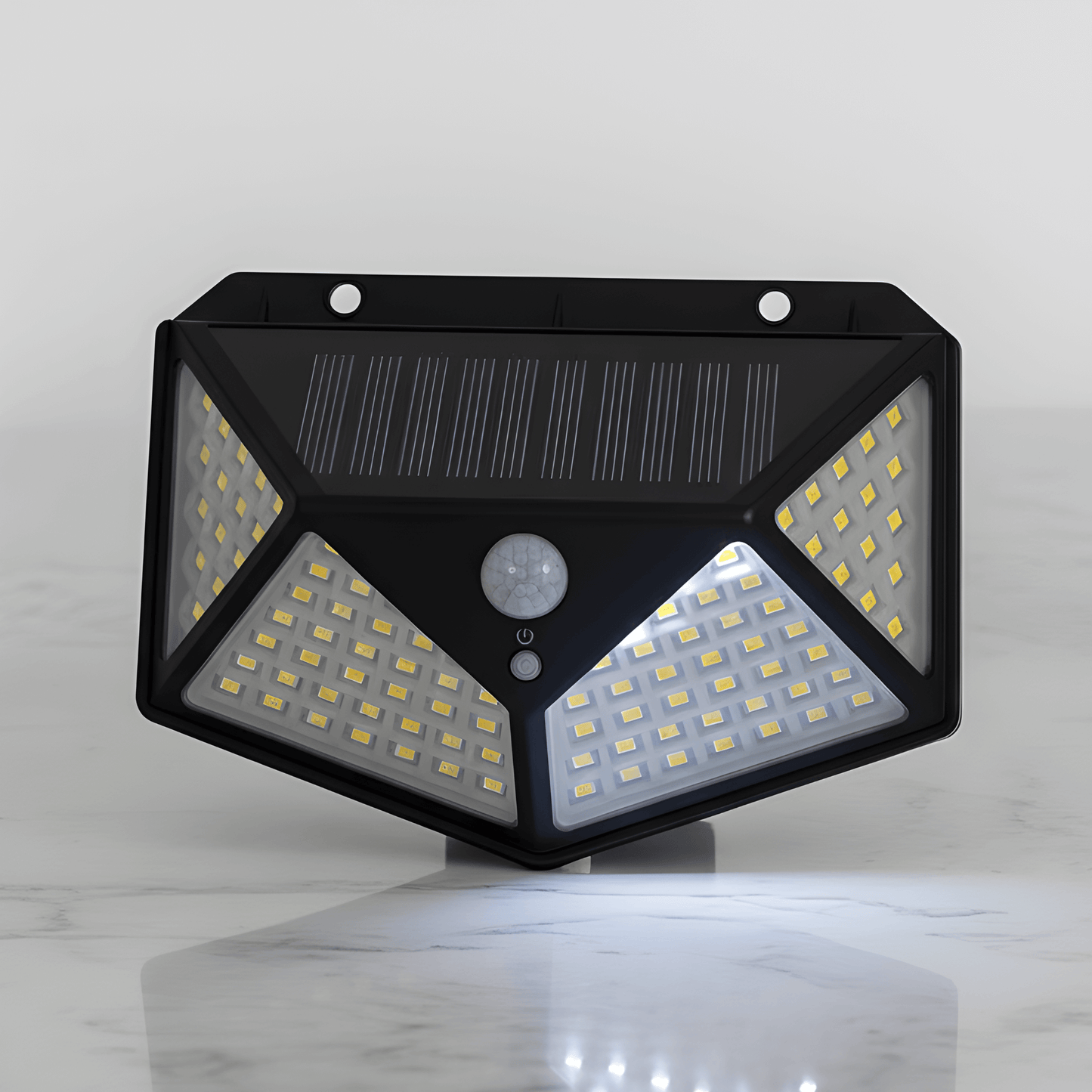 ULLA - Solcellsdriven Fyrsidig Vägglampa för Ytterväggar