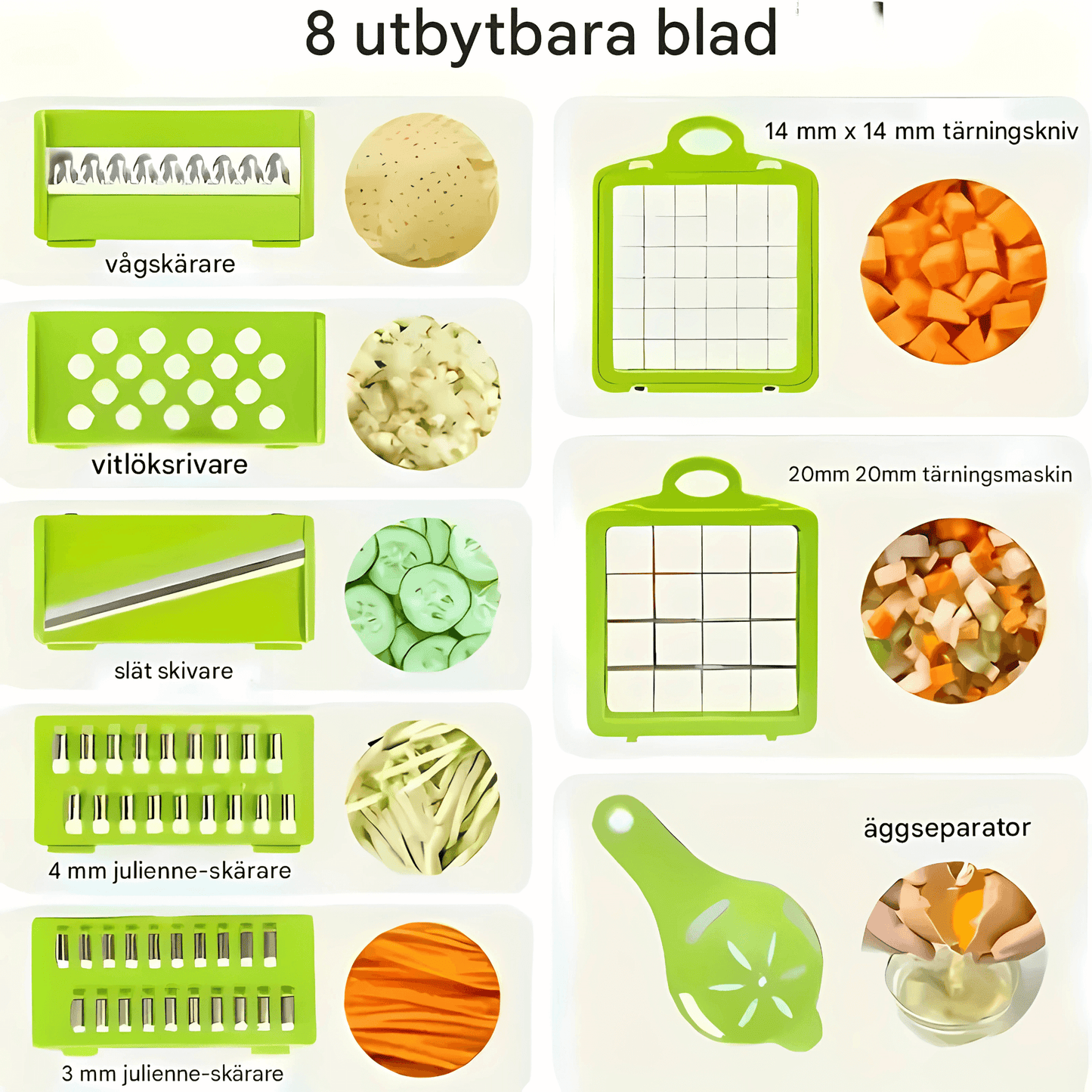 ELVIA – Multifunctional Mandoline Vegetable Chopper 14/16-piece Set with Cutting Blades &amp; Accessories