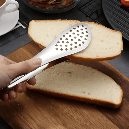 ANYA – Rostfria Kompakta Matklämmor 3-Pack för Sallad, Grill och Dessert med Håldesign och Ergonomiskt Grepp