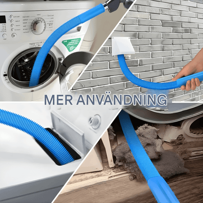 GRANT - Flexibele Dryer Vent Reinigingsslang met Universeel Elastisch Contact & Stofzuiger Hulpstuk