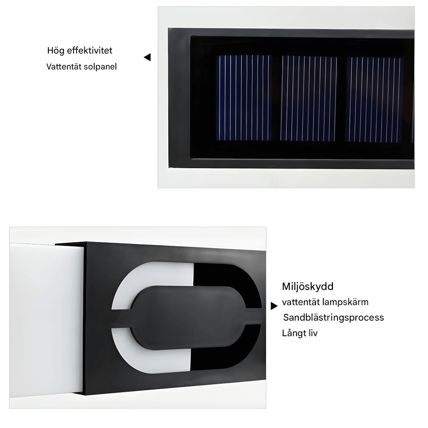 SOLENN – Solcellsdriven LED-Husnummerskylt med Automatisk Belysning & Vattentätt Hölje