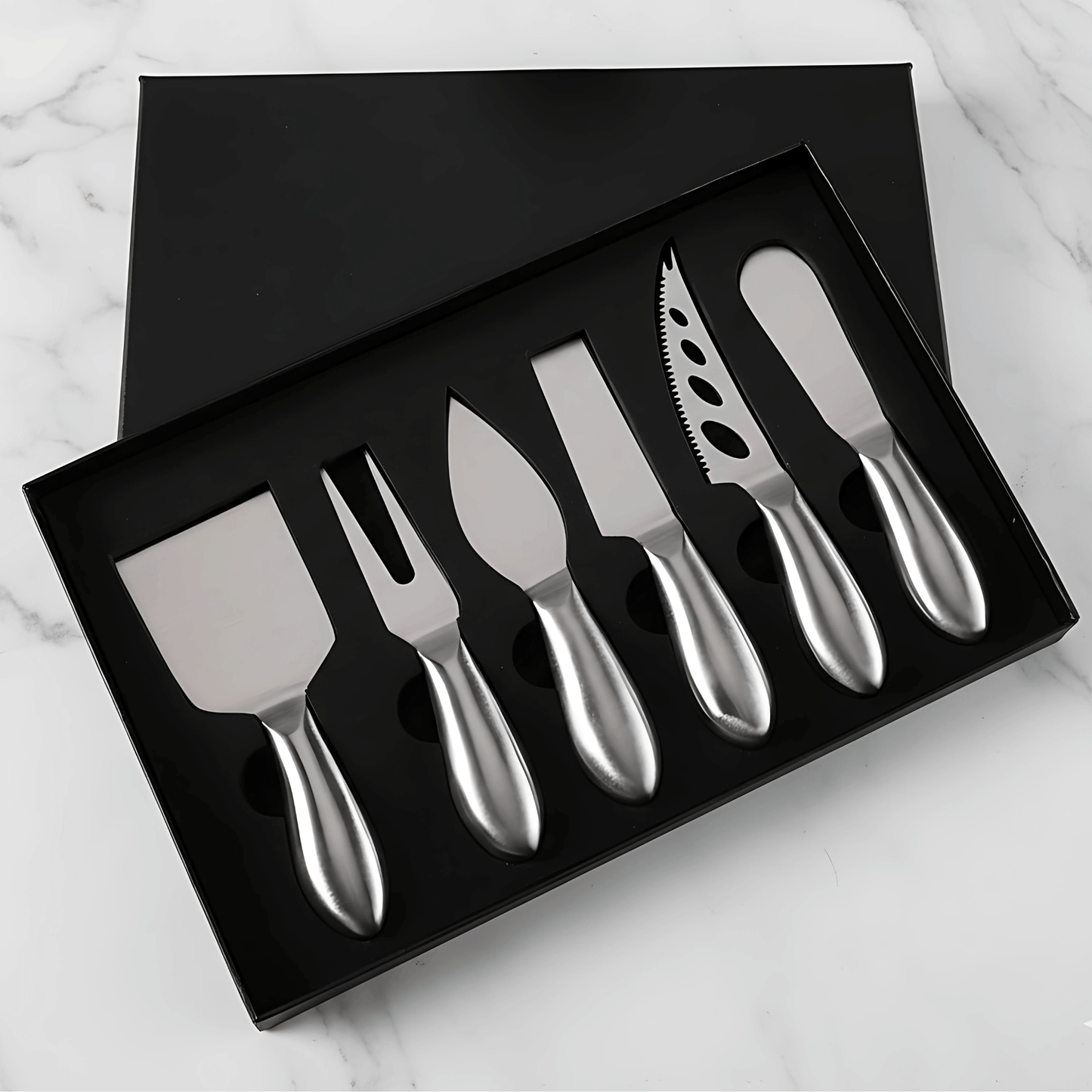 MARGO – Rostfritt Stål Ostknivsset med Spade, Gaffel & Smörkniv för Hem och Kök
