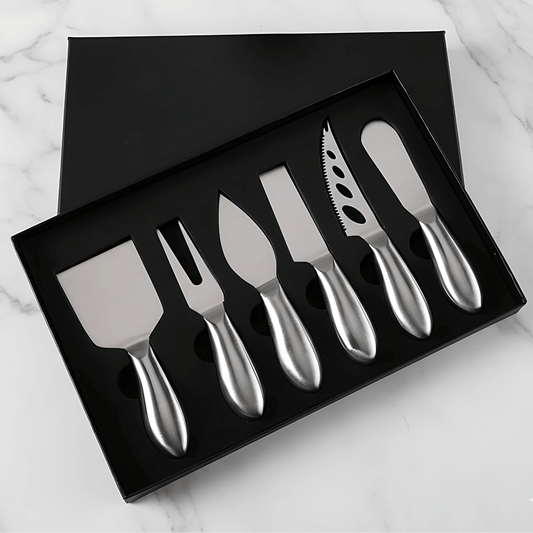 MARGO – Rostfritt Stål Ostknivsset med Spade, Gaffel & Smörkniv för Hem och Kök