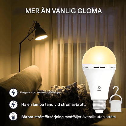 ELLA - Lampe LED rechargeable avec chargement rapide USB-C, télécommande & Socle E27, température de couleur réglable (3000K-6500K)